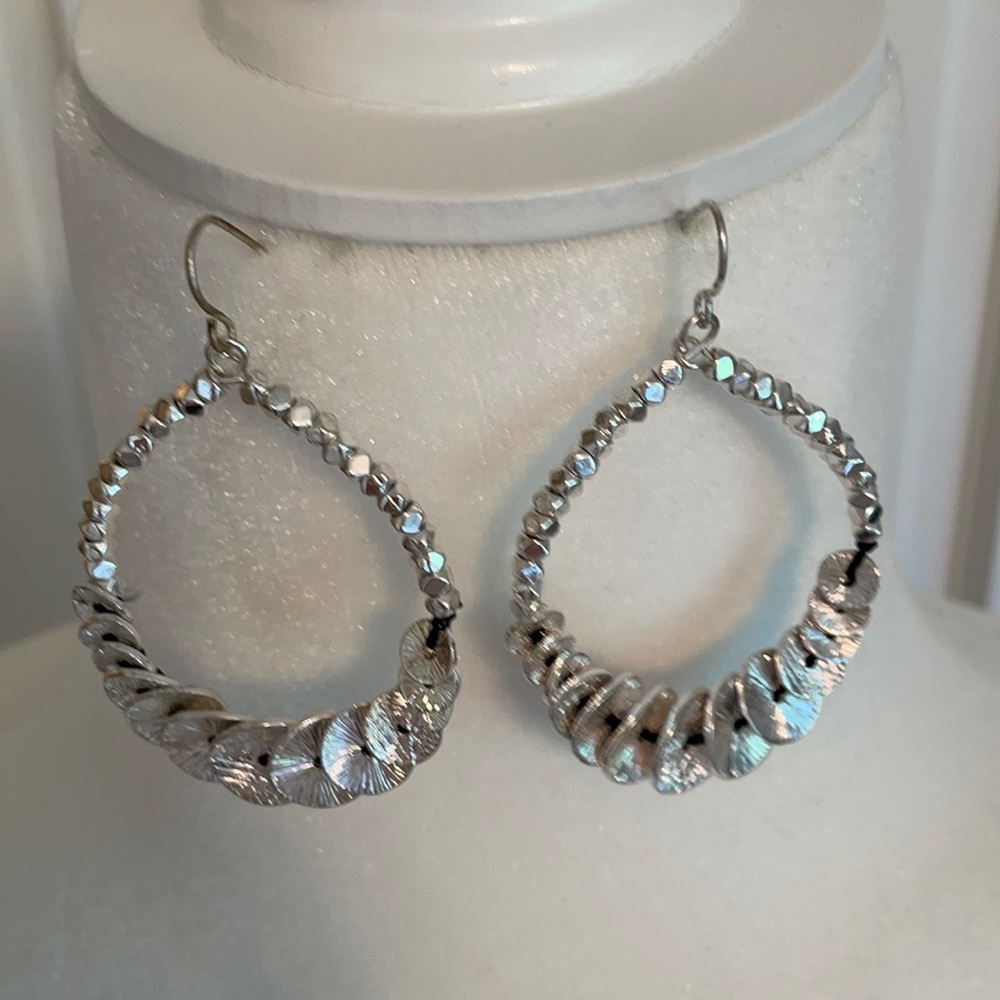 Silver Tab Hoops